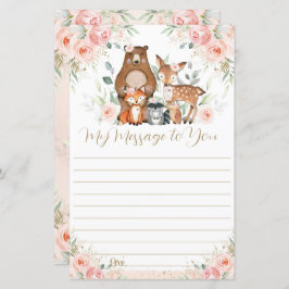 Pink Floral Woodland 1st Birthday Capsule Message