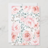 Pink Floral Woodland Animals Baby shower Birthday Bedankkaart (Achterkant)