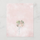 Pink Floral Wreath BUDGET Boho Wedding Invitation (Achterkant)