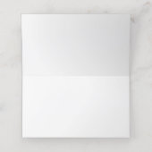 Pink floral wreath gold cross bow ribbon plaatskaartje (Binnenkant ongevouwen)