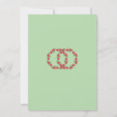 Pink Floral Wreaths I Weddenschap Kaart (Achterkant)