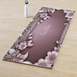 Pink Floral Yoga Mat