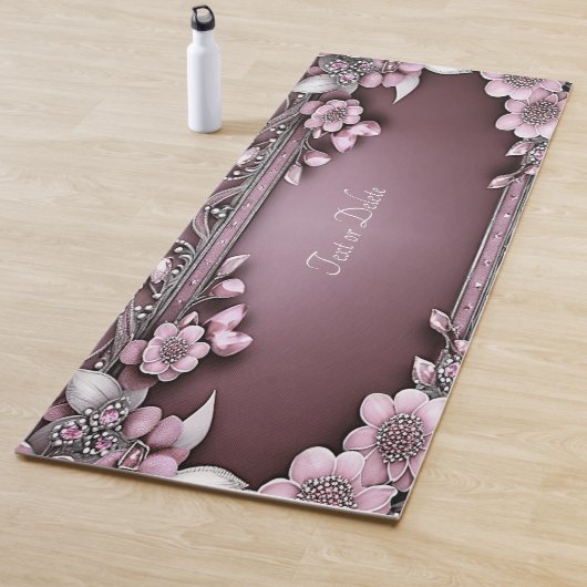 Pink Floral Yoga Mat (In situ)