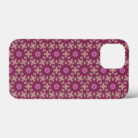Pink florale pattern Case-Mate iPhone case (Achterkant (horizontaal))