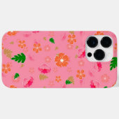 Pink florale pattern Case-Mate iPhone case (Achterkant (horizontaal))