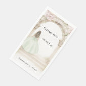 Pink florals arch green dress Sweet 16 Servet (Hoek)