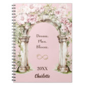 Pink florals arch inspirational quote notebook notitieboek (Voorkant)
