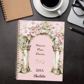 Pink florals arch inspirational quote notebook notitieboek