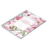 Pink Florals dankbaarheidsdagboek Notitieboek (Linkerzijde)