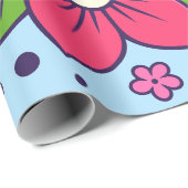 Pink Florals with Bold Petals and Green Leaves Cadeaupapier (Rol Hoek)