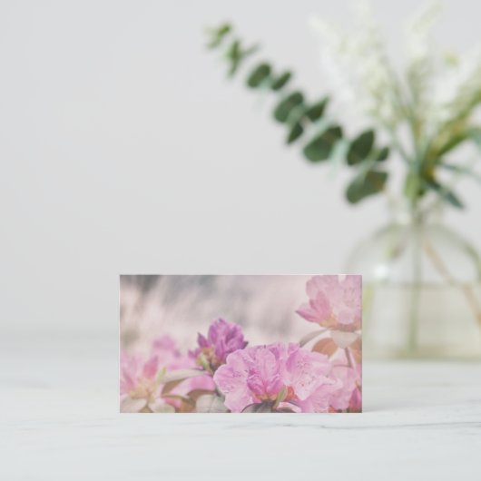 Pink Floret Bloemen Zomer Bloemen Visitekaartje (Staand voorkant)