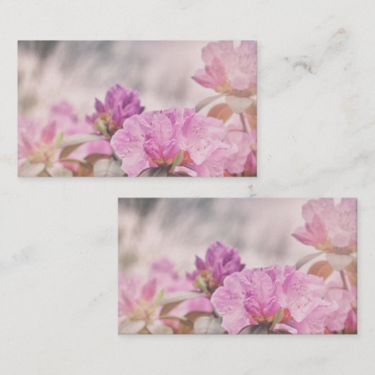 Pink Floret Bloemen Zomer Bloemen Visitekaartje (Voorkant / Achterkant)