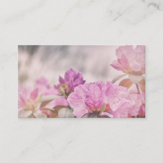Pink Floret Bloemen Zomer Bloemen Visitekaartje (Voorkant)