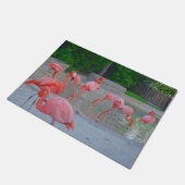 Pink Florida Flamingos Watercolor Deurmat (Schuin)