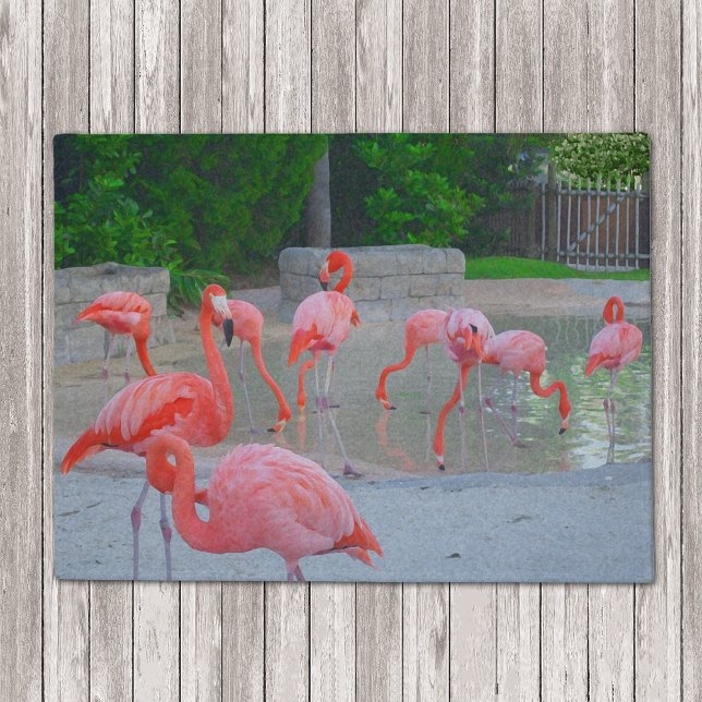 Pink Florida Flamingos Watercolor Deurmat (Creator heeft geüpload)