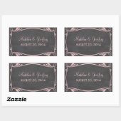 Pink Flourish Chalkboard Wedding Stickers (Vel)