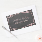 Pink Flourish Chalkboard Wedding Stickers (Envelop)