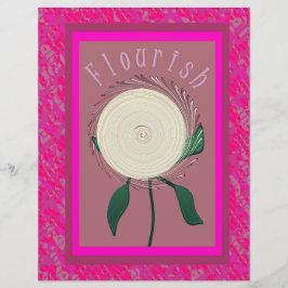 Pink Flourish Flower Bulk Scrapbook Paper Pages Flyer