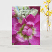 Pink Flower Art Faith Verjaardag Kaart (Gele Bloem)