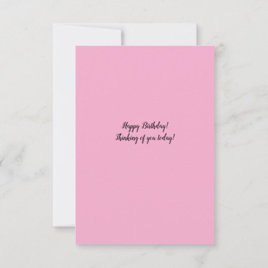 Pink Flower Art Flat Note Kaart (Achterkant)