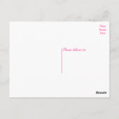 Pink Flower Bedankt Waterverf Flowers Wedding Briefkaart (Achterkant)