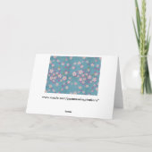 Pink Flower Birthday Card Kaart (Achterkant)