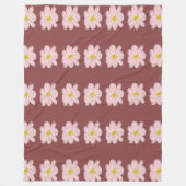 pink flower blanket fleece deken (Voorkant)