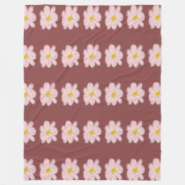 pink flower blanket fleece deken