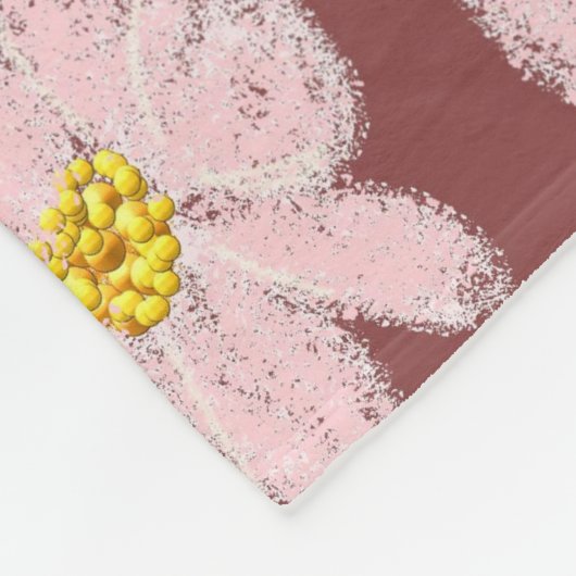 pink flower blanket fleece deken (Hoek)