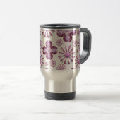 PINK FLOWER BLEEM KOFFIE REVEL MUG REISBEKER (Voorkant rechts)