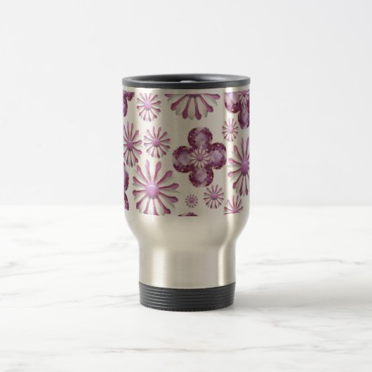 PINK FLOWER BLEEM KOFFIE REVEL MUG REISBEKER (Center)