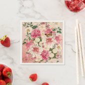 Pink Flower Bounty Garden Party servetten (Insitu)