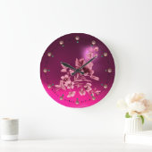 PINK FLOWER BOUQUET MET CARNATIE GROTE KLOK (Huis)