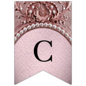 Pink Flower Bunting Flag Vlaggetjes (Eerste vlag)