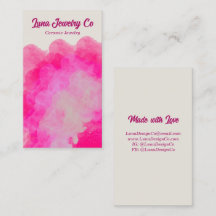 Pink Flower Burst Jewelry Craft Business Card