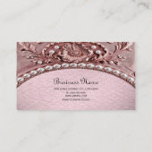 Pink Flower Business Card Visitekaartje (Achterkant)