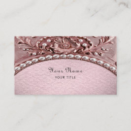 Pink Flower Business Card Visitekaartje