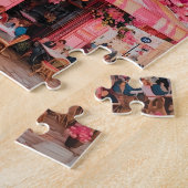 Pink Flower Café Puzzle–Blooming Paradise in Pink Legpuzzel (Zijkant)