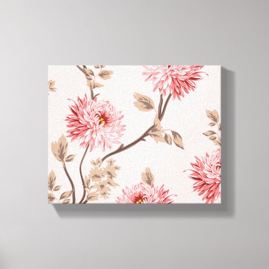 Pink Flower Canvas Wall Art | Afdrukken van langwe (Voorkant)