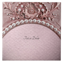 Pink Flower Ceramic Tile Tegeltje