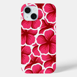 Pink flower colored cute floral  iPhone 15 case