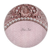 Pink Flower Cutting Board Snijplank (Voorkant)