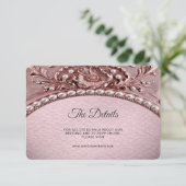 Pink Flower Detail Informatiekaartje (Staand voorkant)