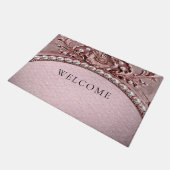 Pink Flower Doormat Deurmat (Schuin)