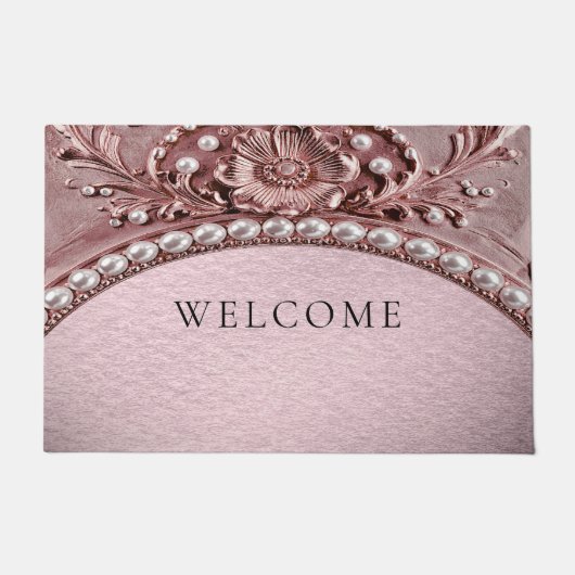Pink Flower Doormat Deurmat (Voorkant)
