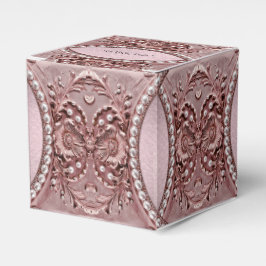 Pink Flower Favor Box Bedankdoosjes