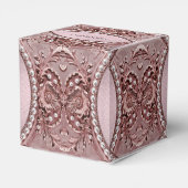 Pink Flower Favor Box Bedankdoosjes (Achterkant)