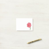 Pink Flower Full Post-it® Notes (Op bureau)