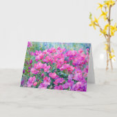 Pink Flower Garden Art Blank Note Kaart (Gele Bloem)