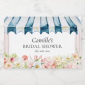 Pink Flower Garden Vrijgezellenfeest Sparkling Wijnetiket (Enkel label)